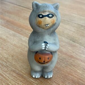 Gray Cat Halloween Figurine